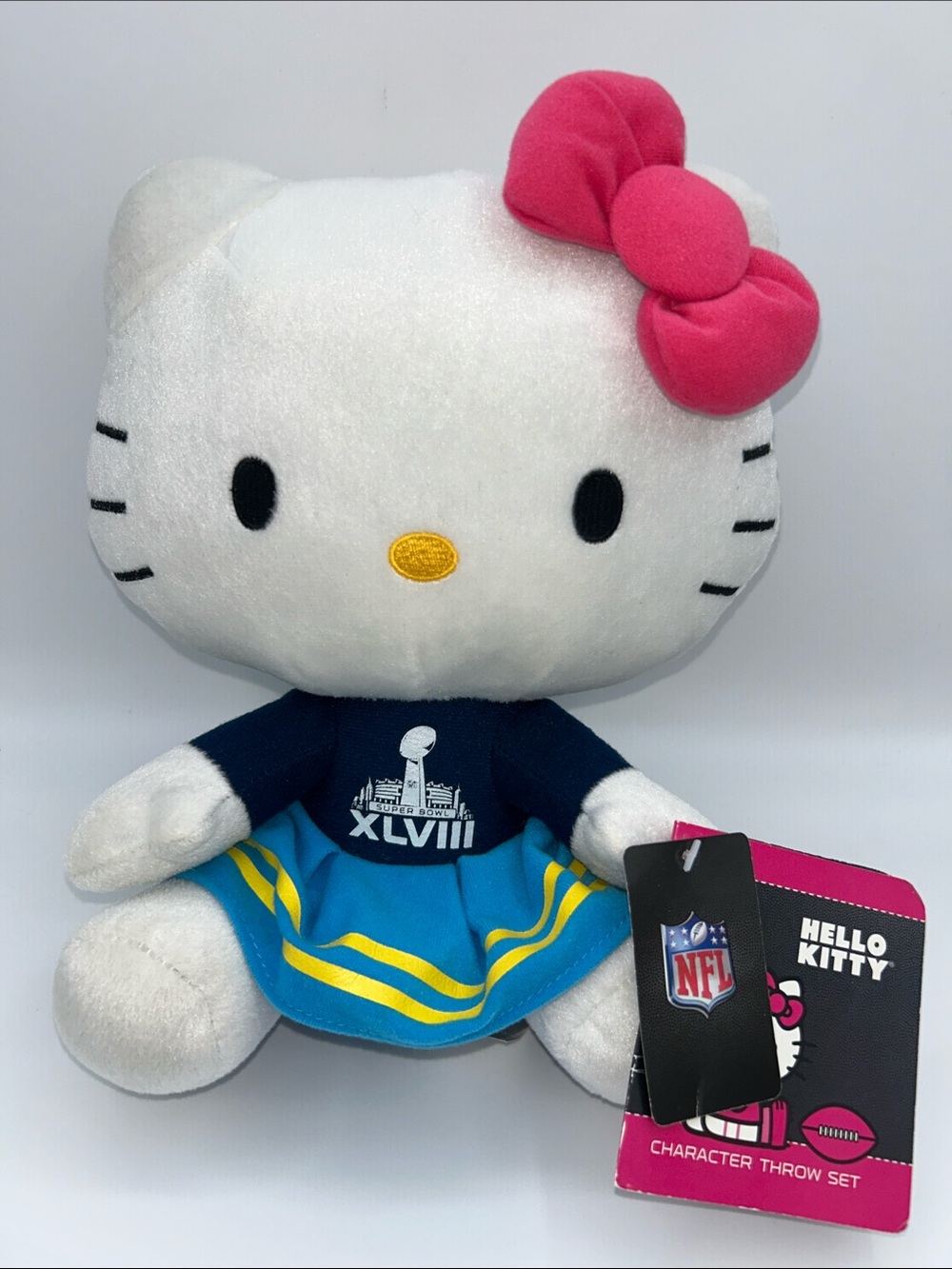 Rare 2014 Hello Kitty NFL Super Bowl XLVIII Seattle Seahawks Plush – NWT
